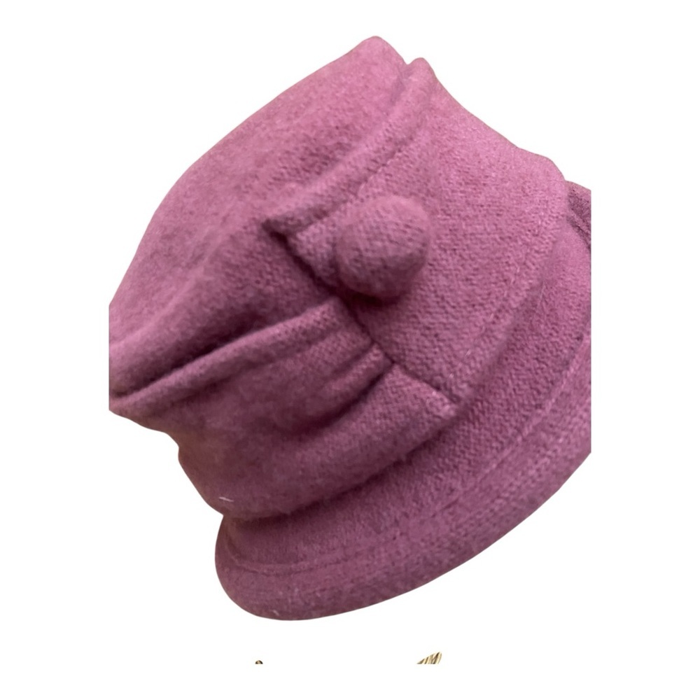 Adora Womens Vintage Pink Felted Wool Cloche Hat Fall Winter Hat - Picture 4 of 8